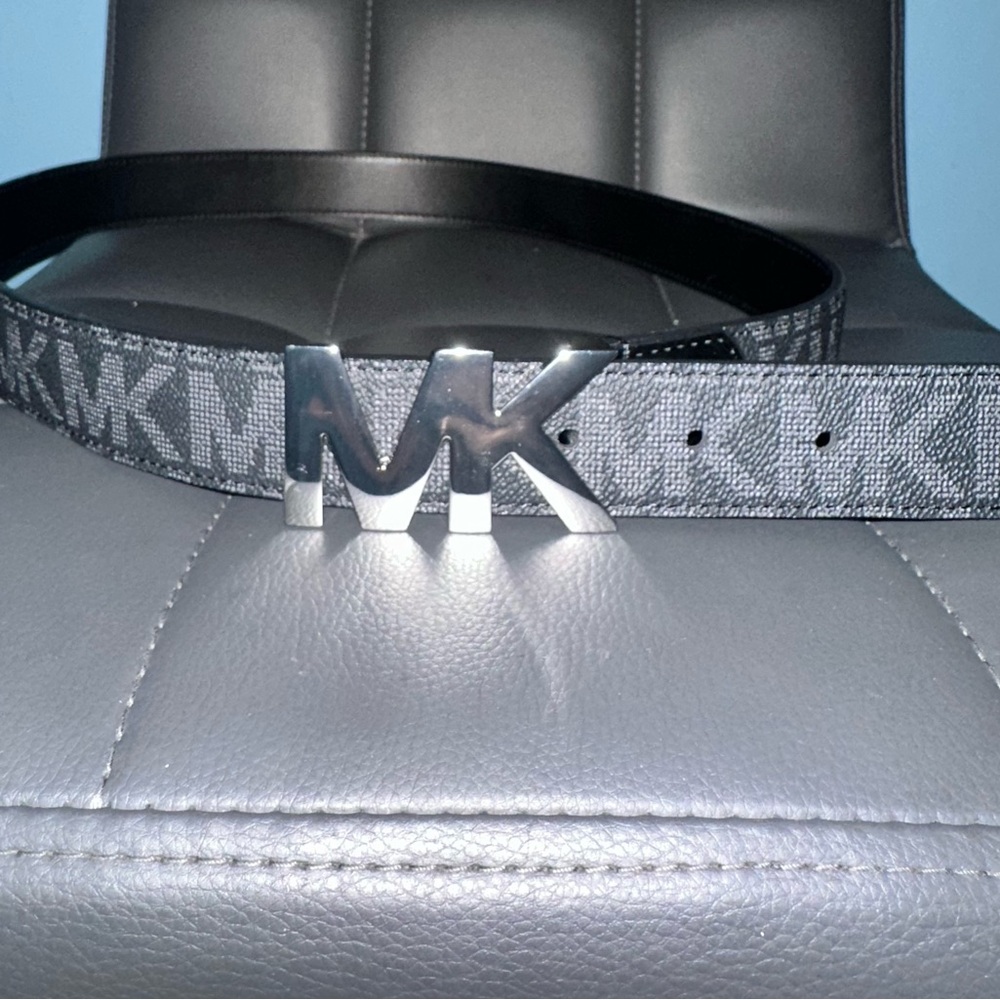 Michael Kors Black and Gray Women's Belt